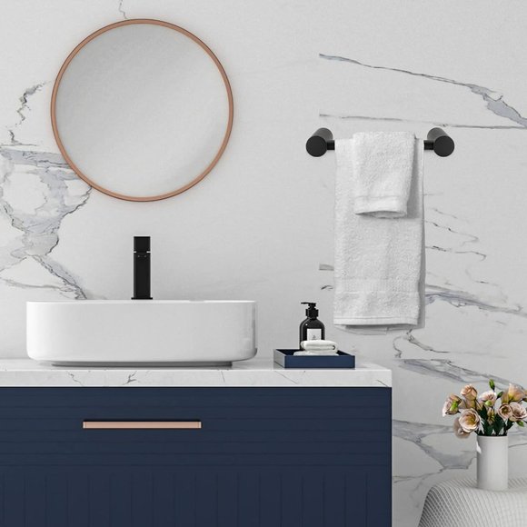 Moen Align 9 in. Modern Hand Towel Bar Matte Black YB0486BL - Picture 6 of 6